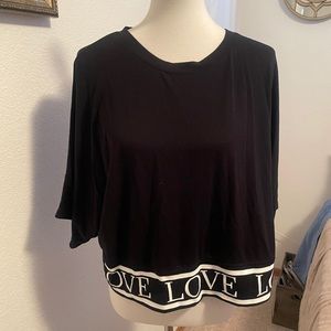 Love batwing sleeve top